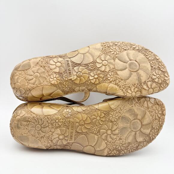 Josef Seibel Womens Rosalie 42 Sandals EU 38 US 7-7.5 Brown Leather Flats NWOB - Picture 11 of 14